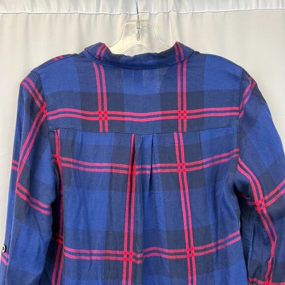 Alya TP9026 Womens Multicolor Collared Long Sleeve Button Up Shirt Size Small - Picture 4 of 10